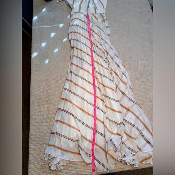 H&M Ivory Maxi Dress with Tan Stripes size 6 - Picture 16 of 16